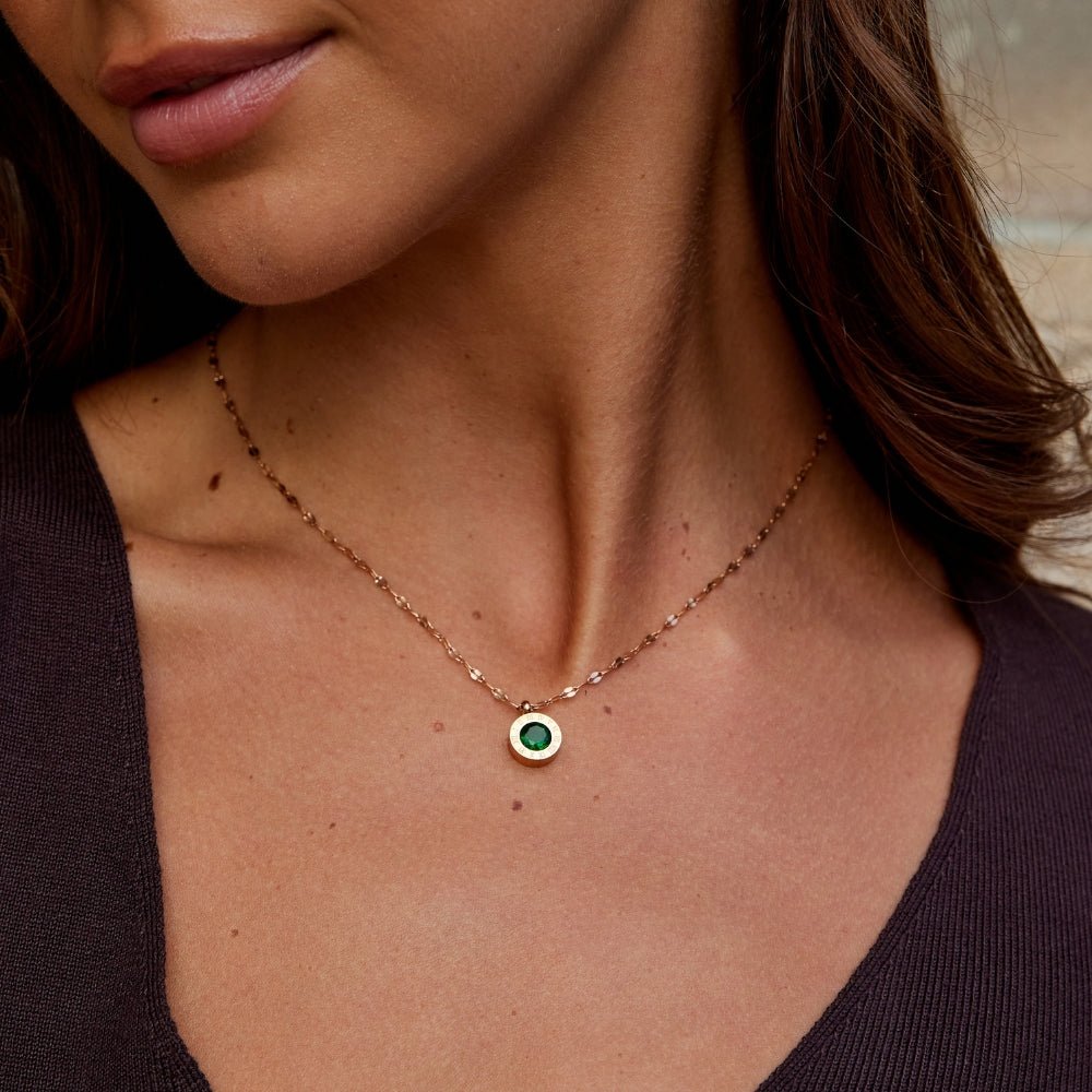 Collier en cristal vert