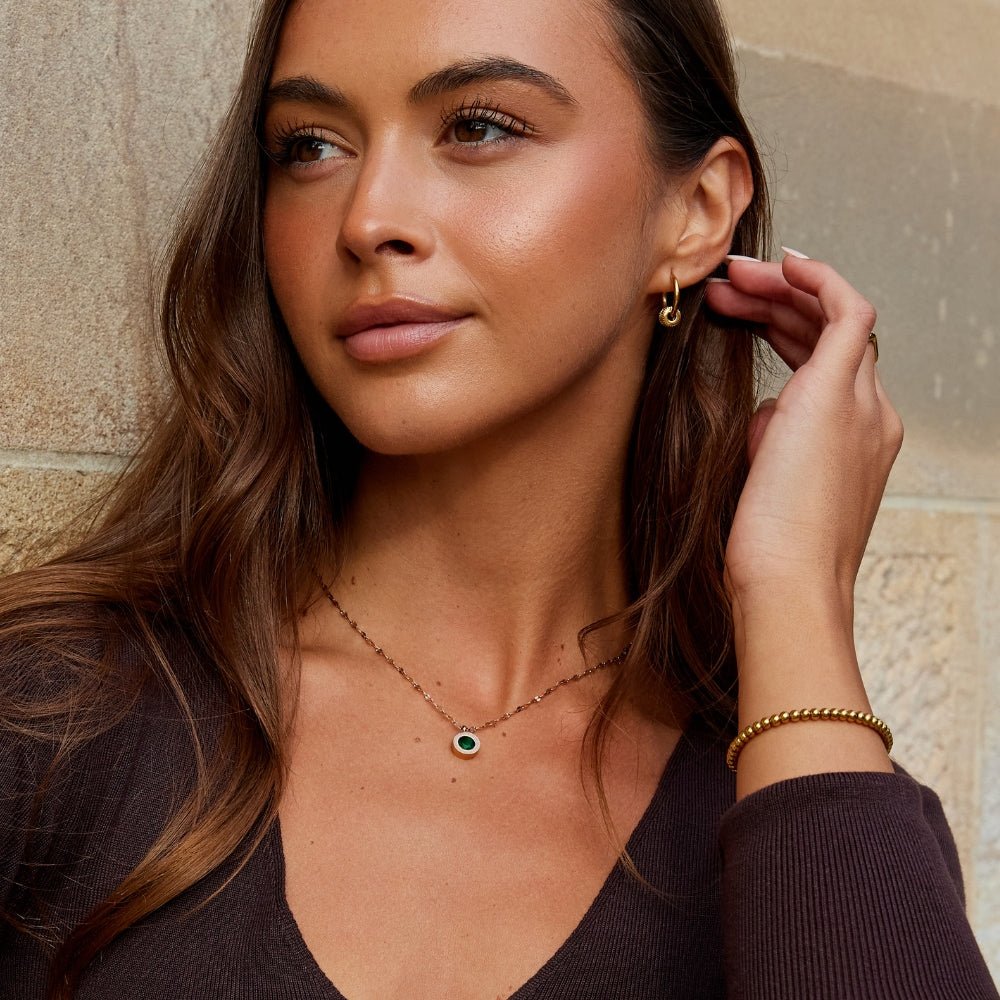 Collier en cristal vert