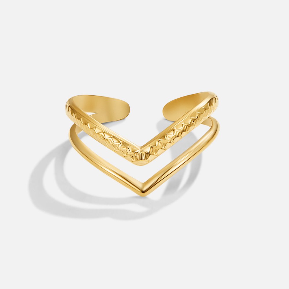 Bague croisée superposée Mirela