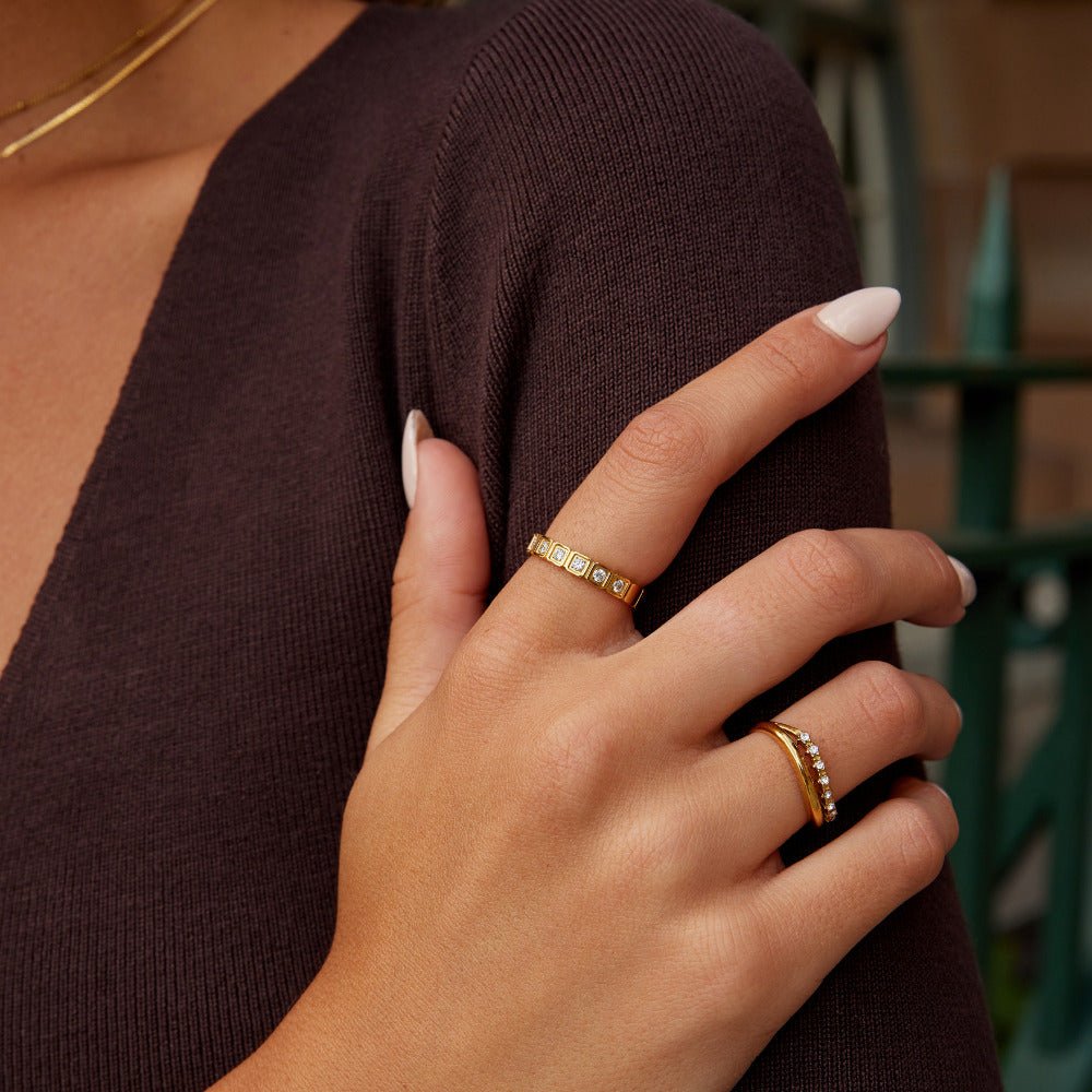 Bague Clara Cristal Doré