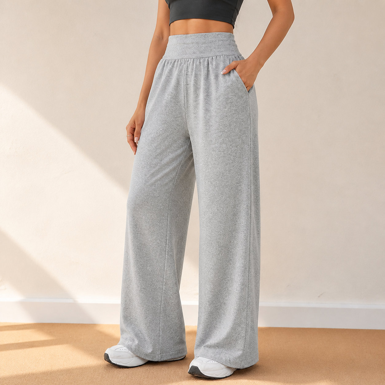 Jogging Large Femme Lunessa – Taille Haute, Coupe Ample