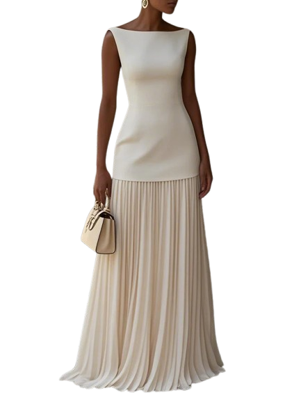 Micaela - Robe longue plissée de design