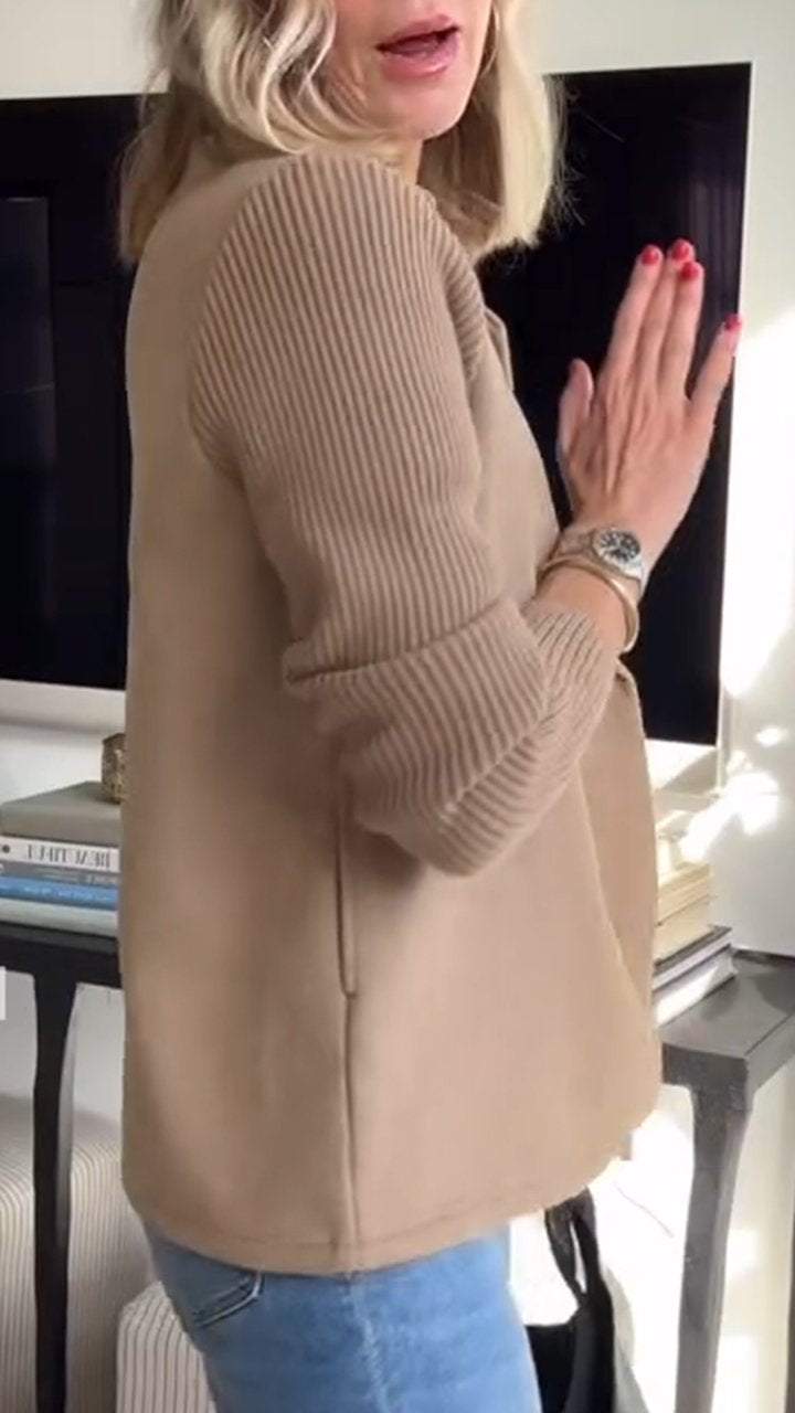 Lenora™ | Blazer Chic en Tricot à Manches
