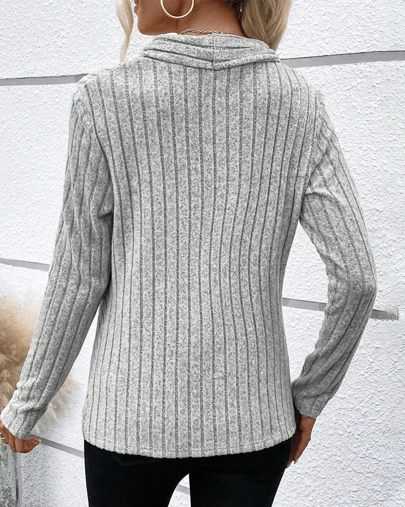 Top en tricot avec décolleté en V