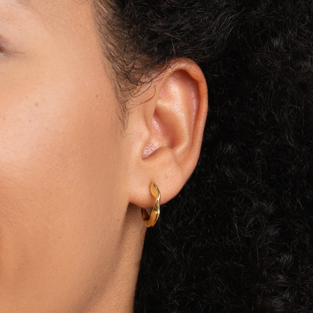 Boucles d'oreilles créoles torsadées Corinne