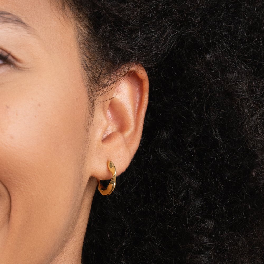 Boucles d'oreilles créoles torsadées Corinne