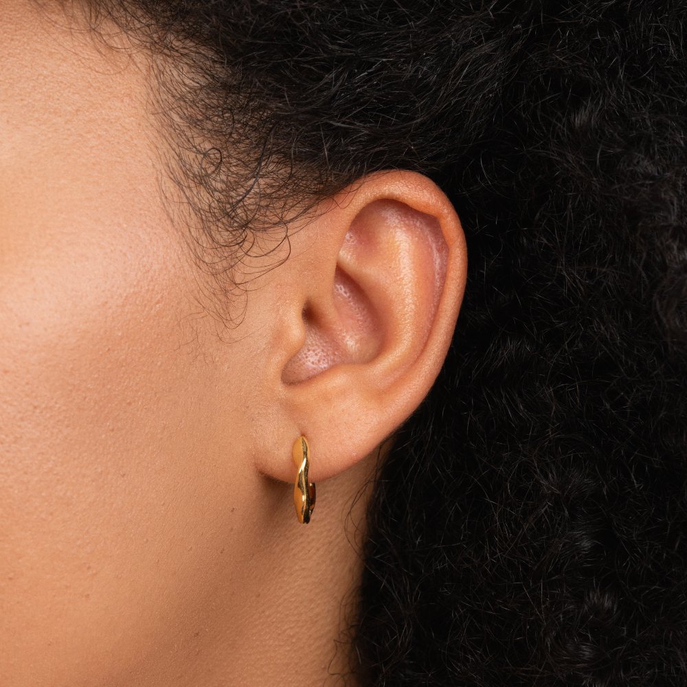 Boucles d'oreilles créoles torsadées Corinne