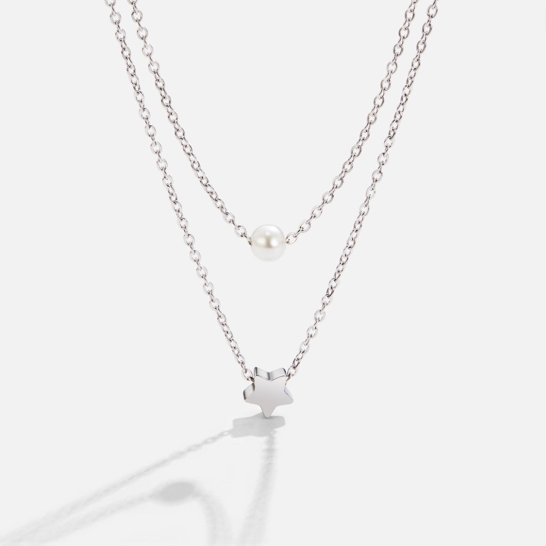 Collier en argent superposé Noa