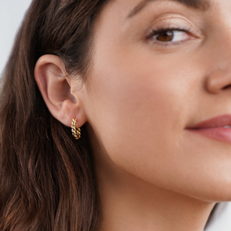 Boucles d'oreilles torsadées Lina Or