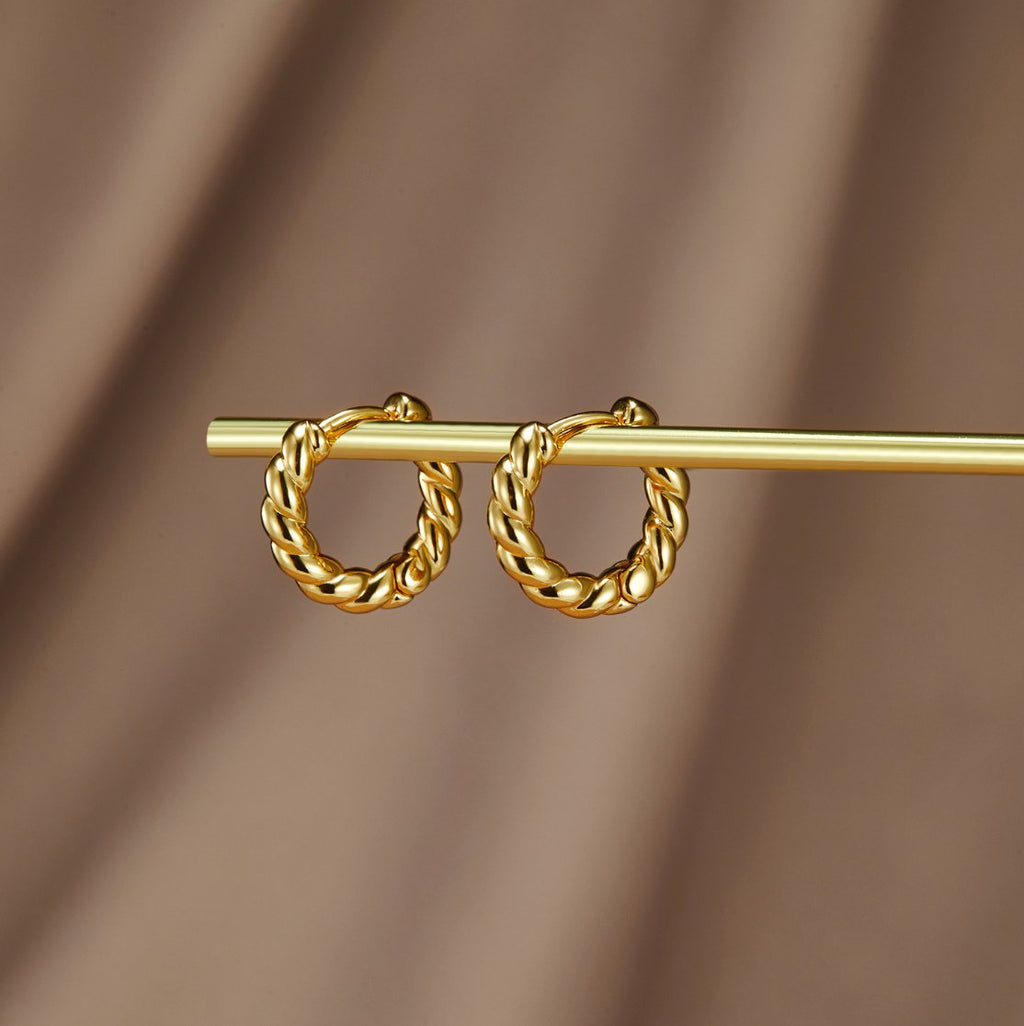 Boucles d'oreilles torsadées Lina Or