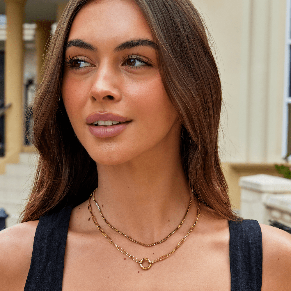 Collier Sabine Or et Cristal