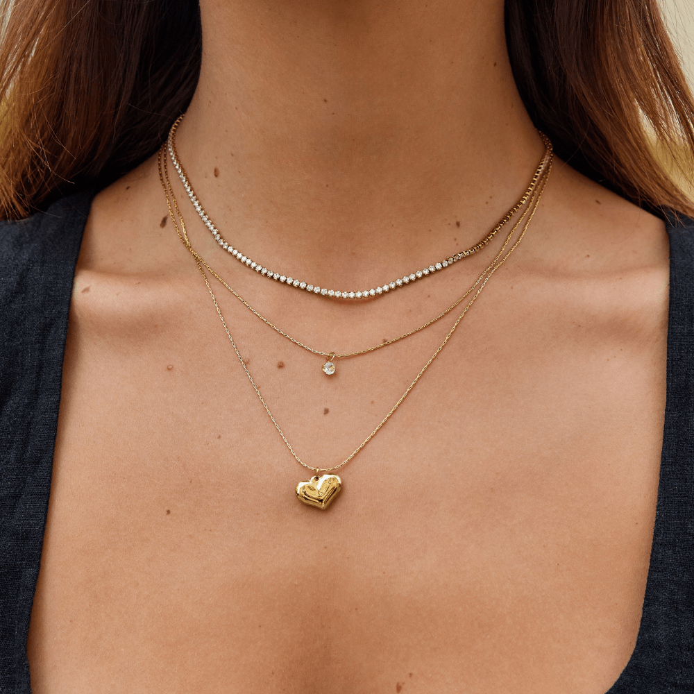 Collier Sabine Or et Cristal