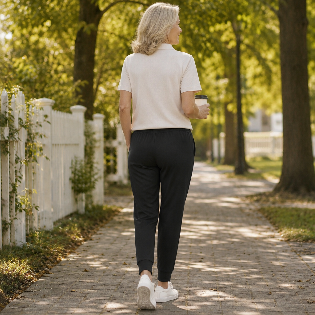 Pantalon Femme Kolvex – Soie Glacée, Poches Zippées