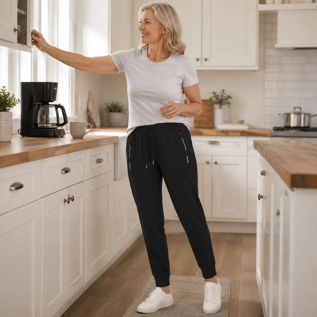 Pantalon Femme Kolvex – Soie Glacée, Poches Zippées