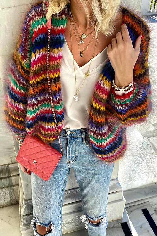 Lola | Gilet tricoté coloré pour femmes