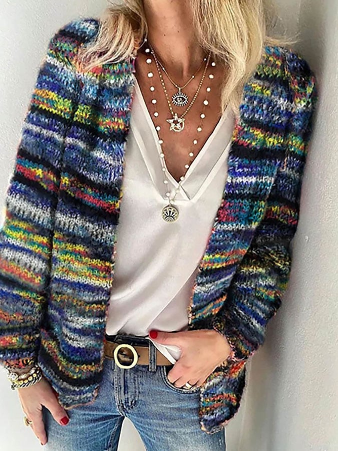 Lola | Gilet tricoté coloré pour femmes
