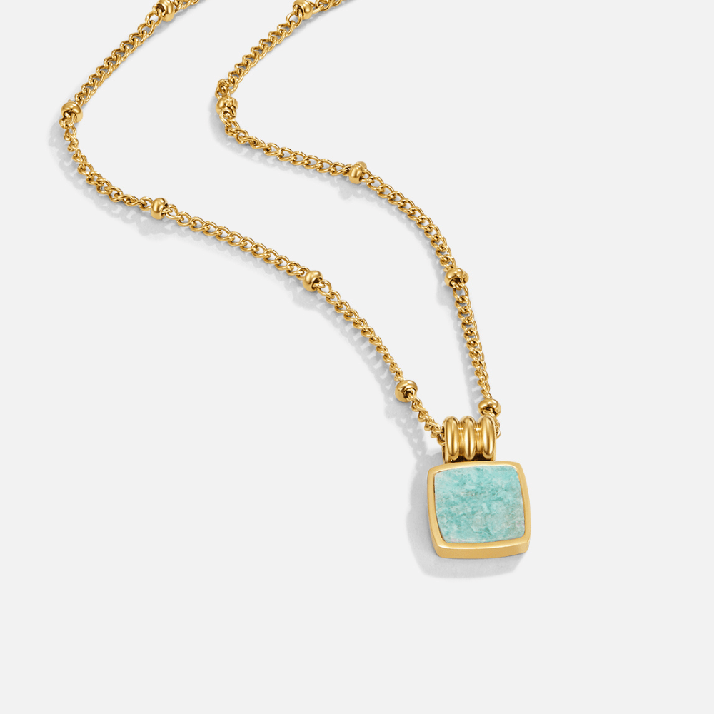 Collier avec pendentif Claudine vert