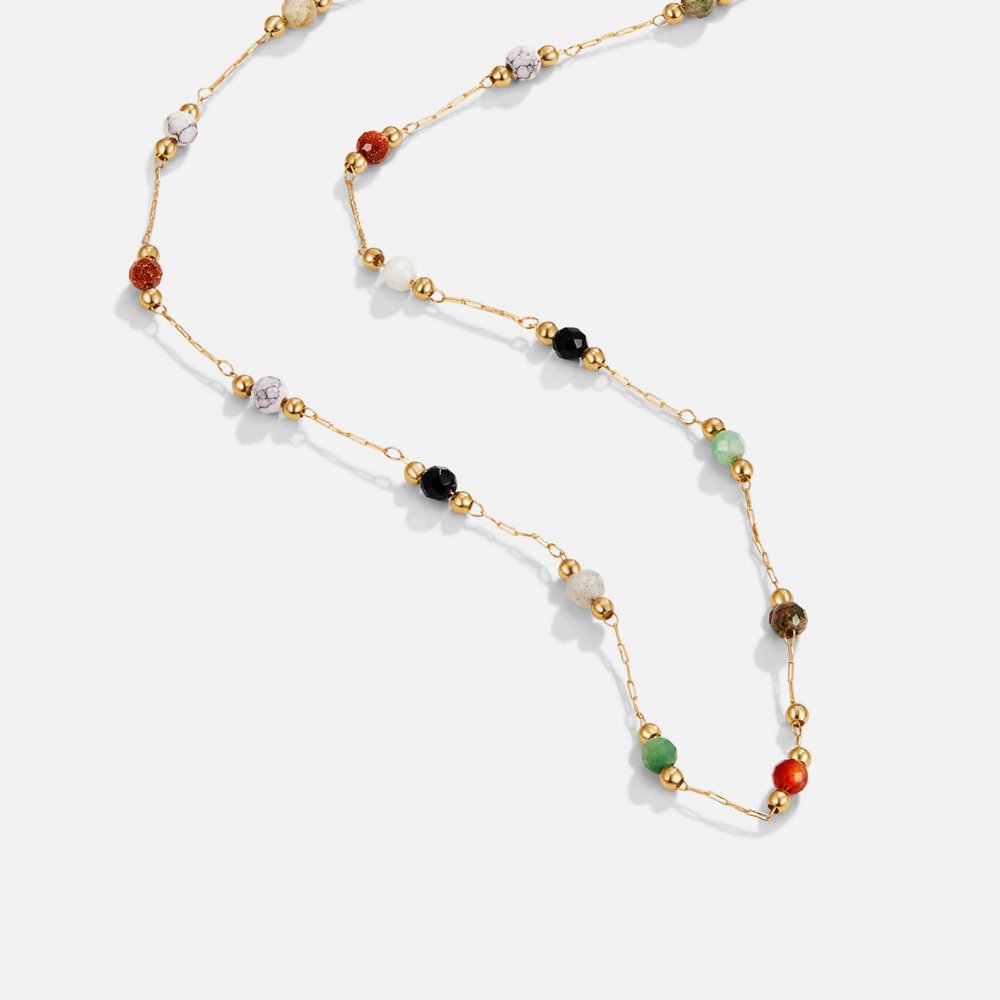 Collier de perles et de pierres Elysia