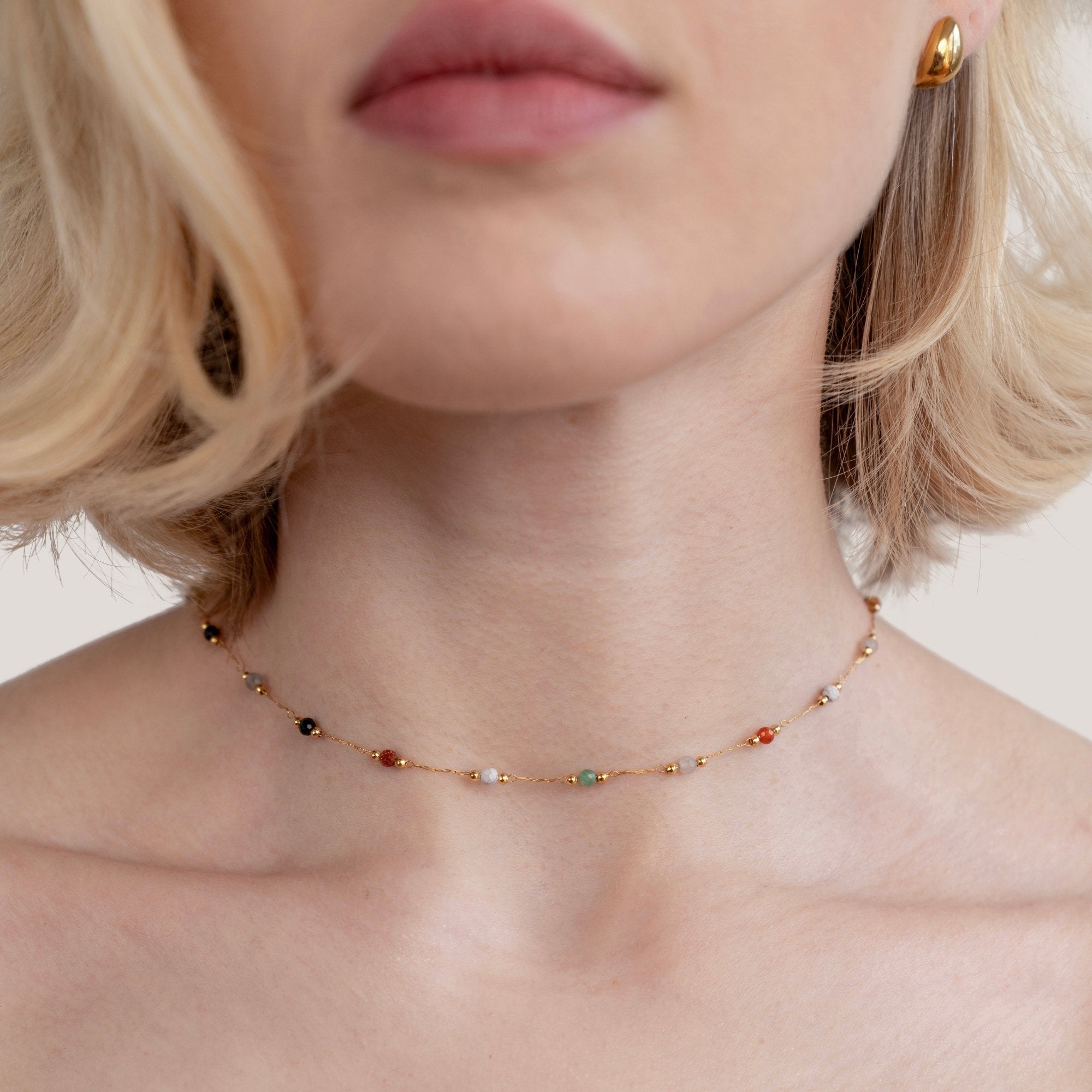 Collier de perles et de pierres Elysia