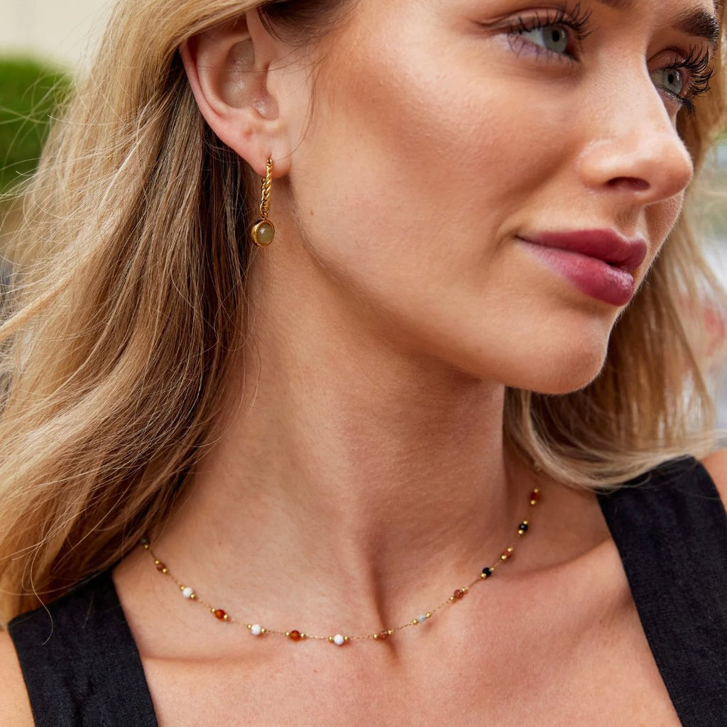 Collier de perles et de pierres Elysia