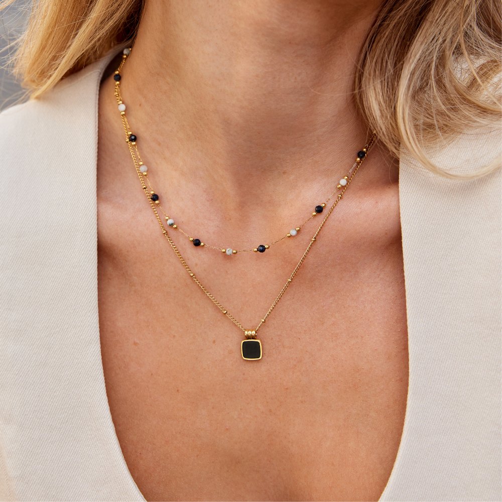 Collier Isola en perles de pierre