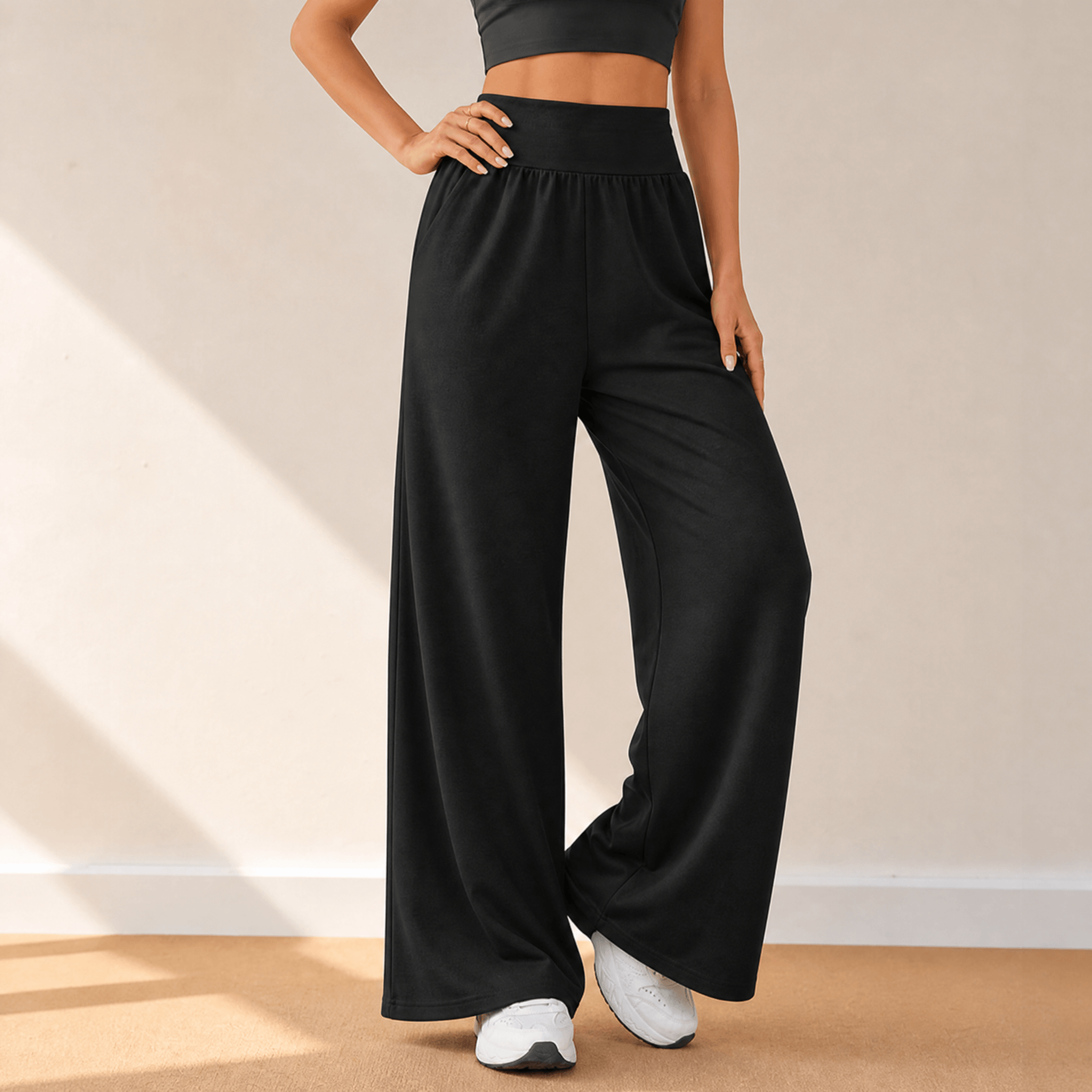 Jogging Large Femme Lunessa – Taille Haute, Coupe Ample