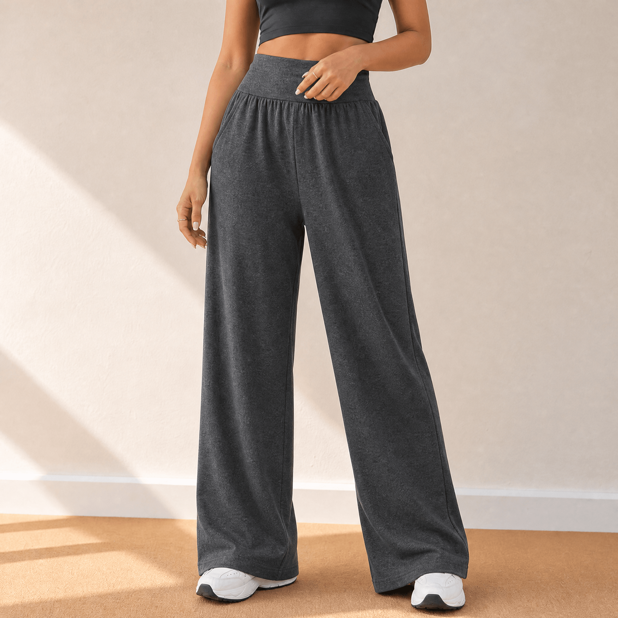Jogging Large Femme Lunessa – Taille Haute, Coupe Ample
