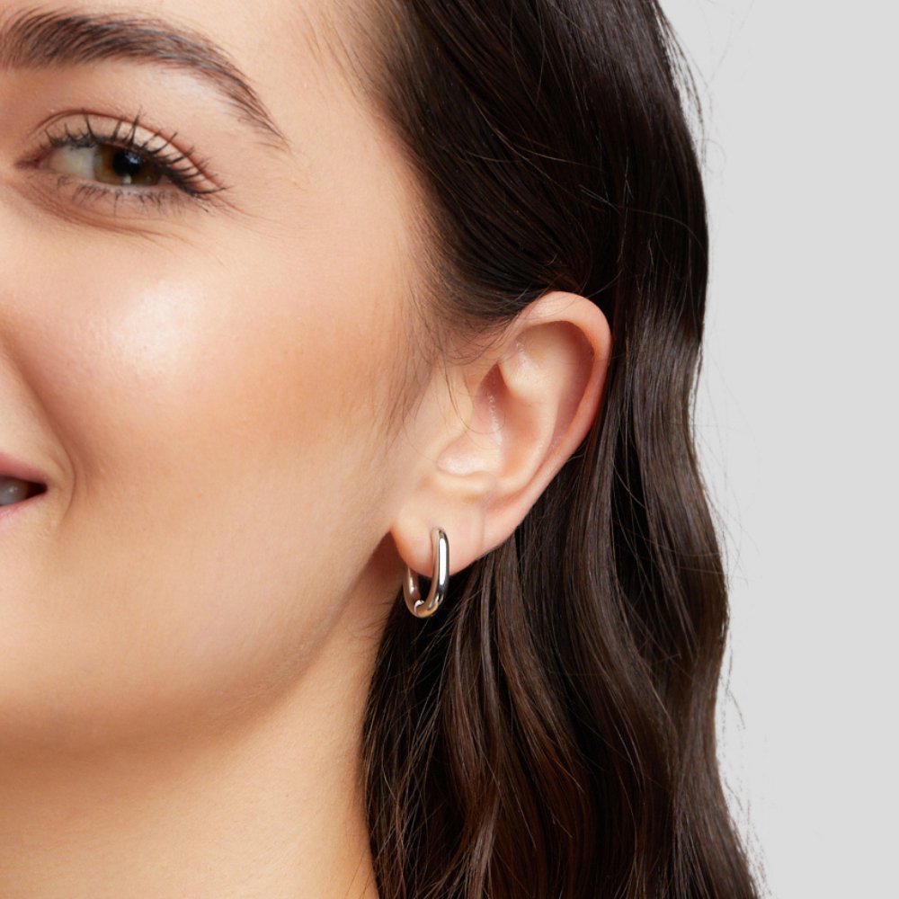 Boucles d'oreilles créoles Iris en argent