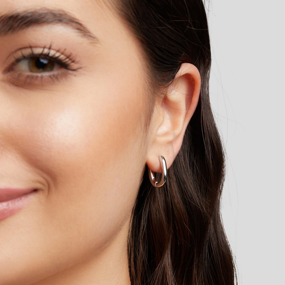 Boucles d'oreilles créoles Iris en argent