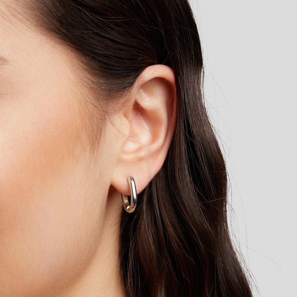 Boucles d'oreilles créoles Iris en argent