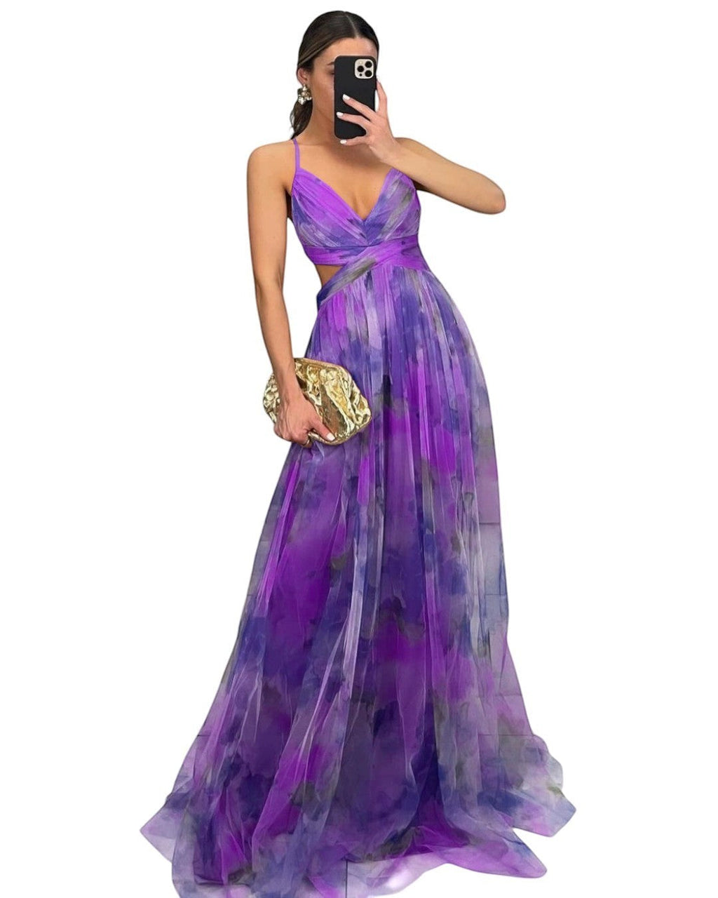 Émilienne - Robe longue artistique à effet fluide