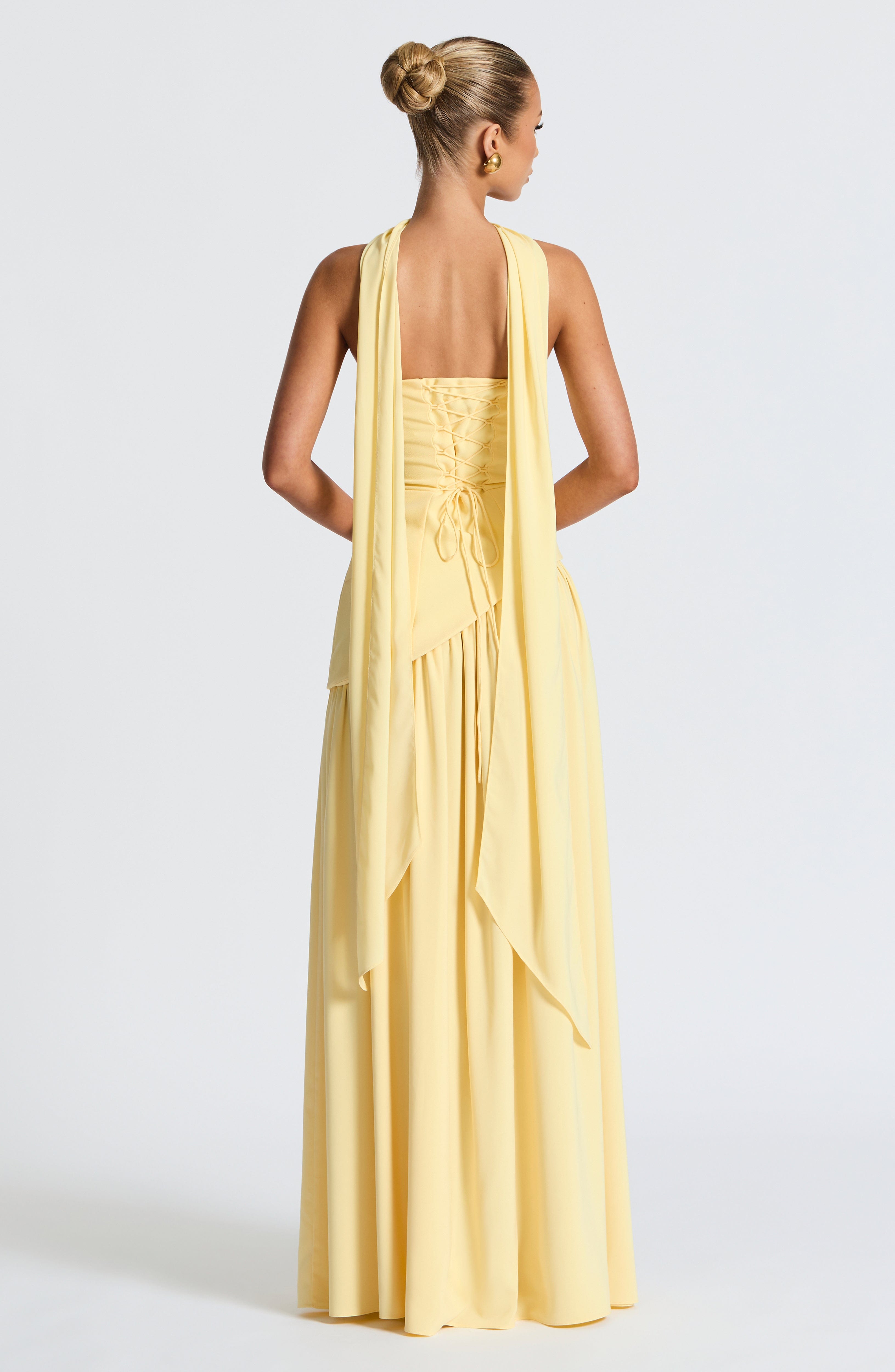 Robe Maxi Sans Bretelles pour Femme avec Fente Haute et Taille Asymétrique
