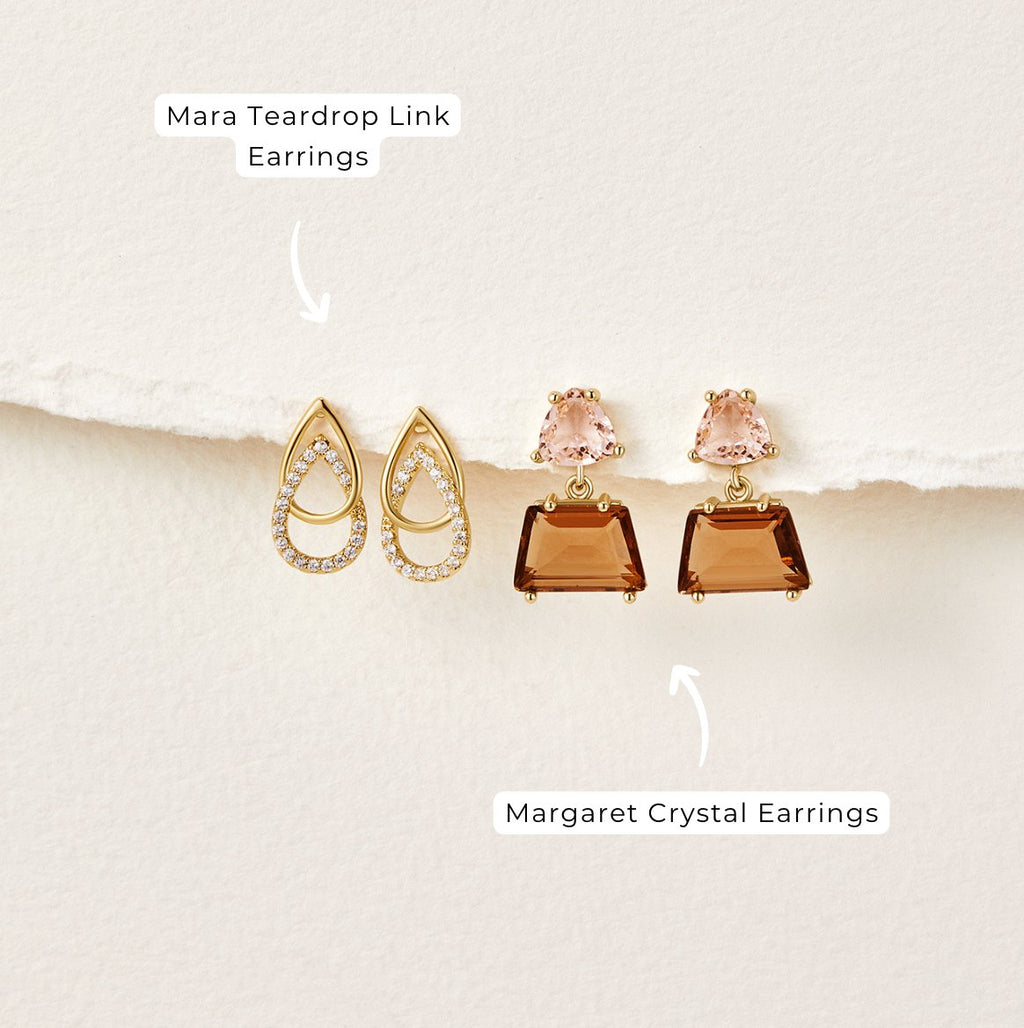 Boucles d'oreilles Sia Teardrop Link