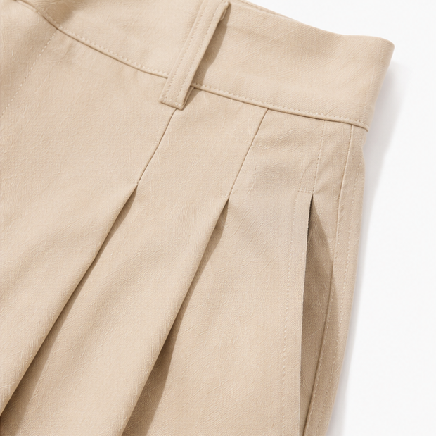 Pantalon Large Femme Marlow – Plissé, Poignets Nœud