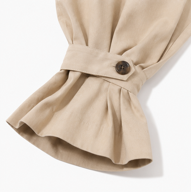 Pantalon Large Femme Marlow – Plissé, Poignets Nœud
