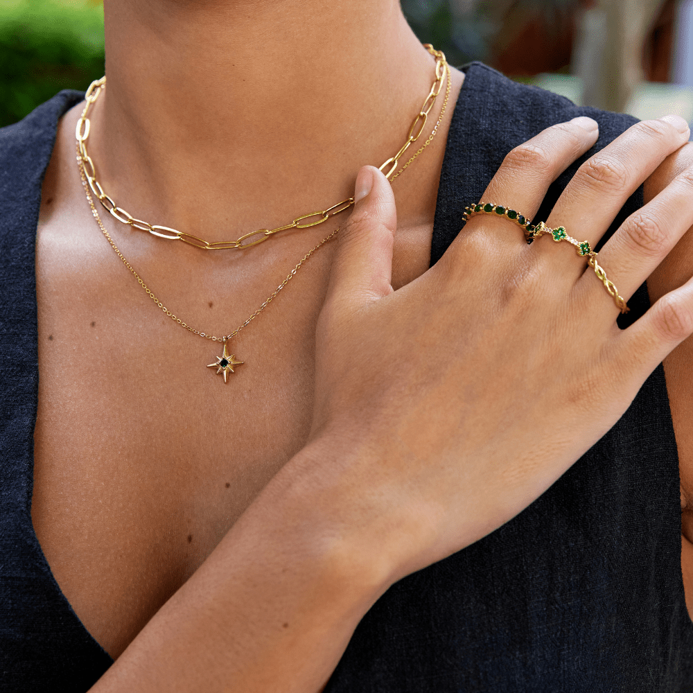 Le collier trombones doré
