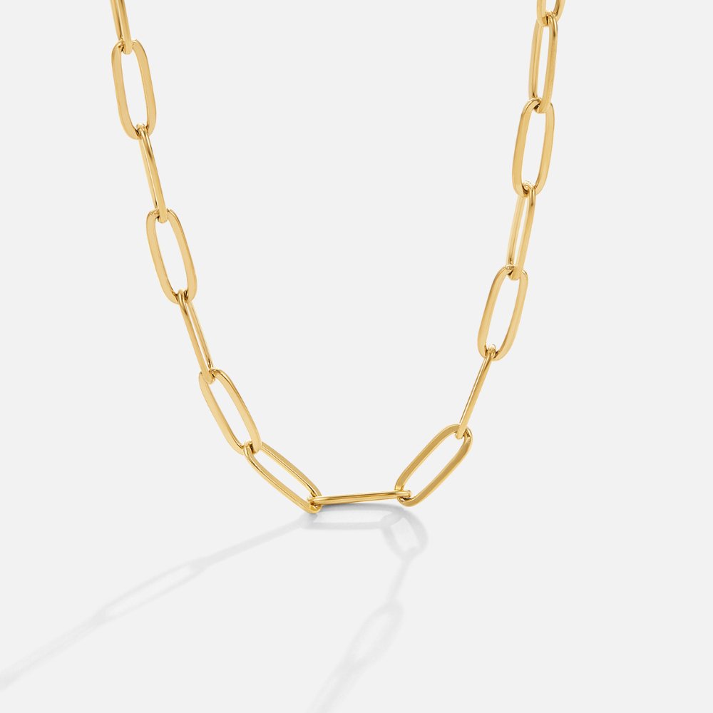 Le collier trombones doré