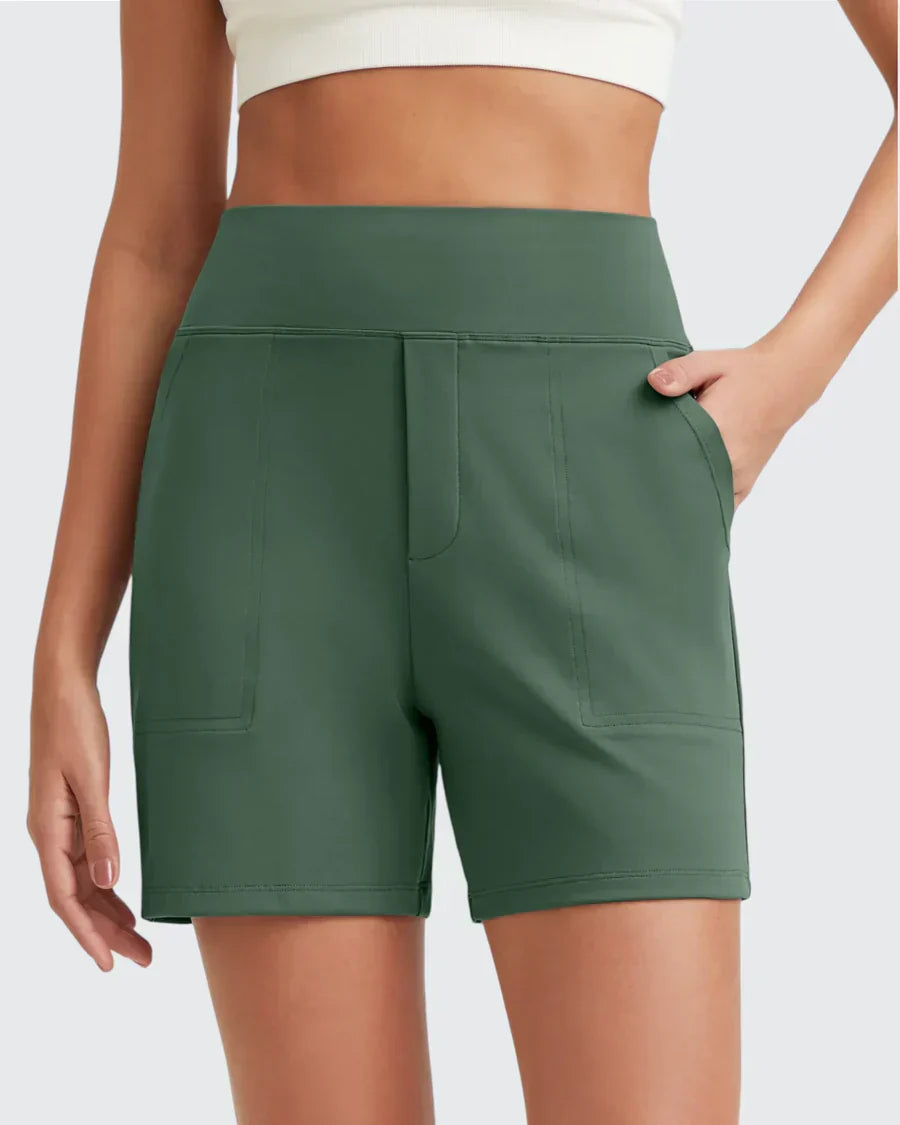 Phaedora - Short femme taille haute avec poches profondes