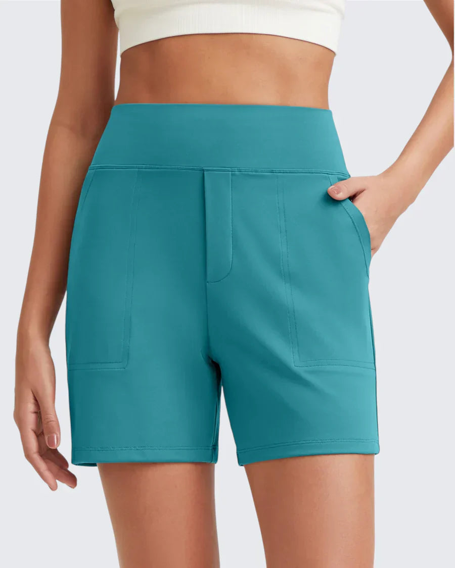 Phaedora - Short femme taille haute avec poches profondes