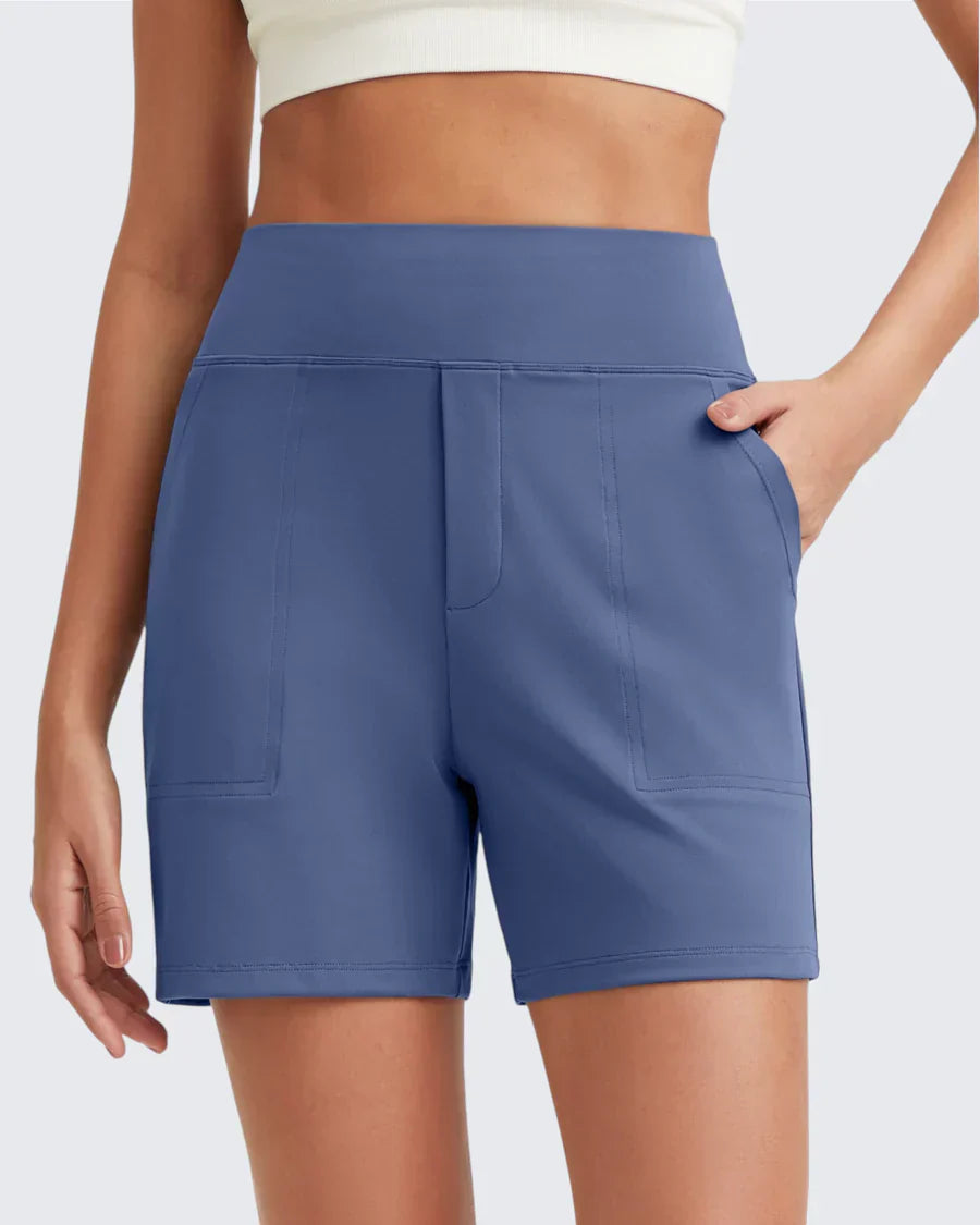 Phaedora - Short femme taille haute avec poches profondes