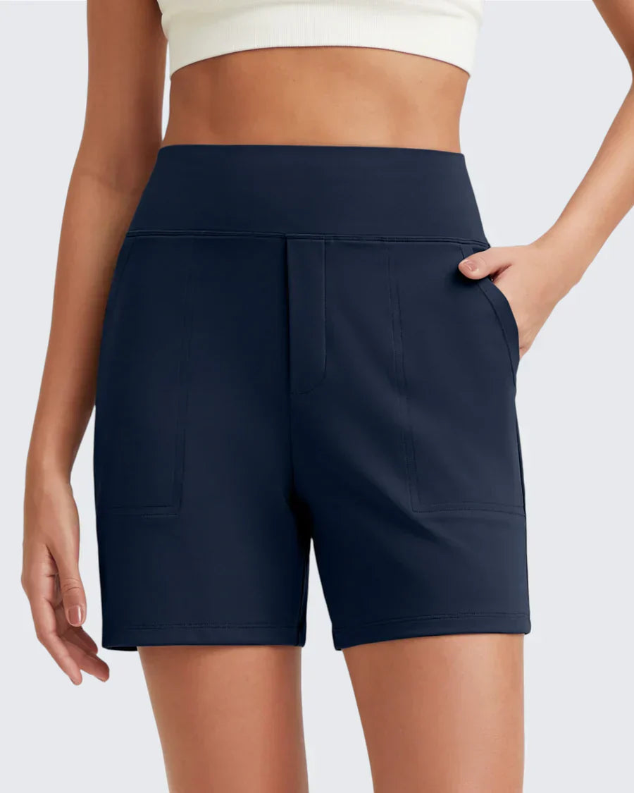 Phaedora - Short femme taille haute avec poches profondes