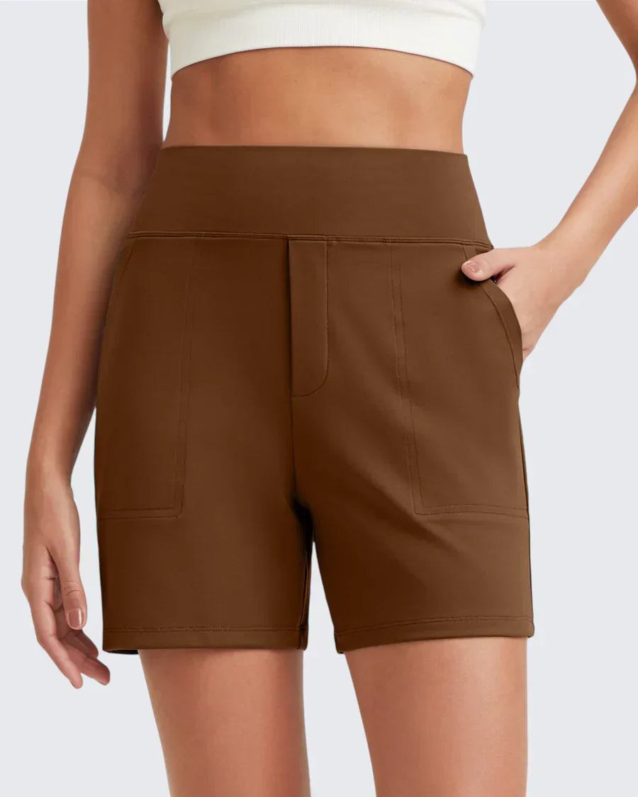 Phaedora - Short femme taille haute avec poches profondes