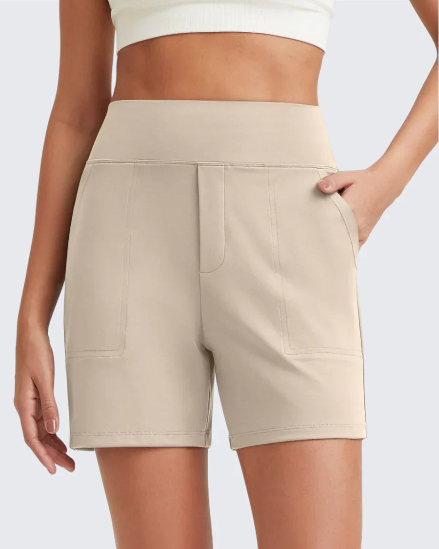 Phaedora - Short femme taille haute avec poches profondes