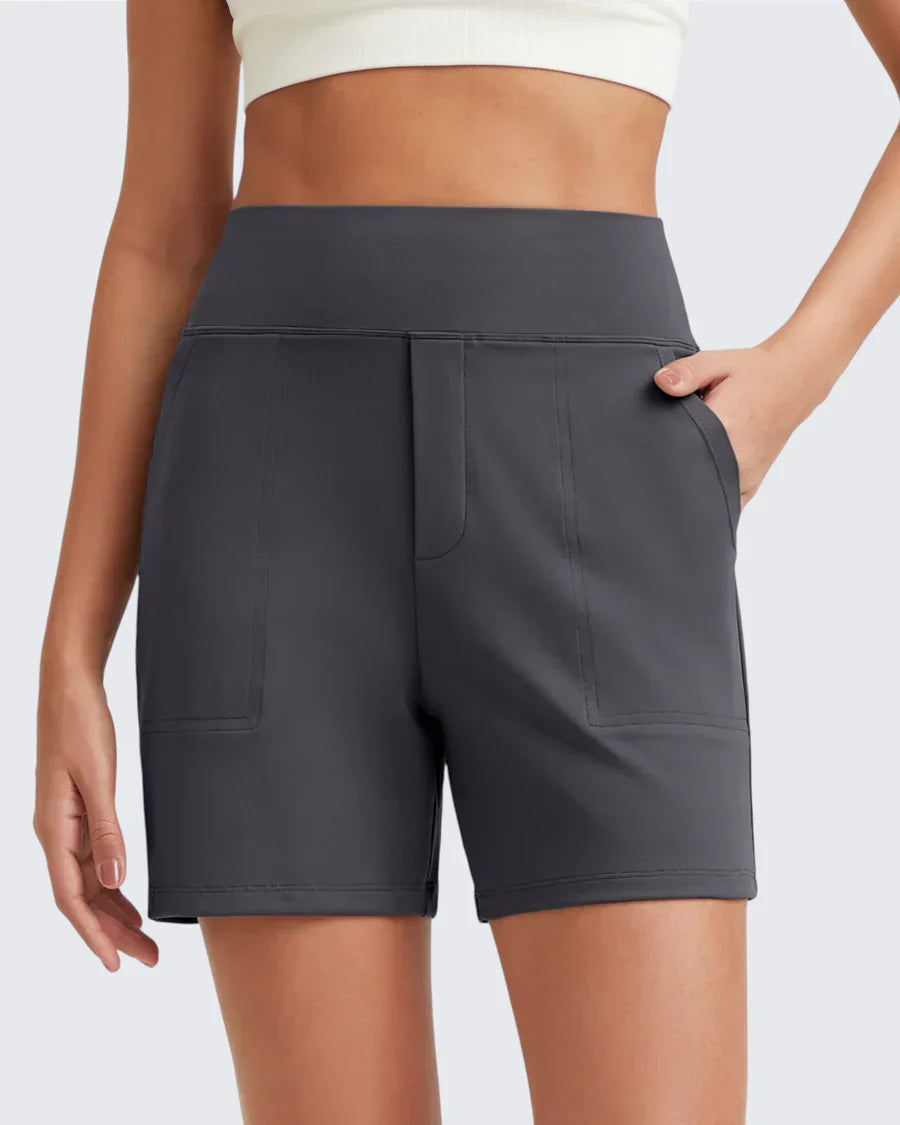 Phaedora - Short femme taille haute avec poches profondes