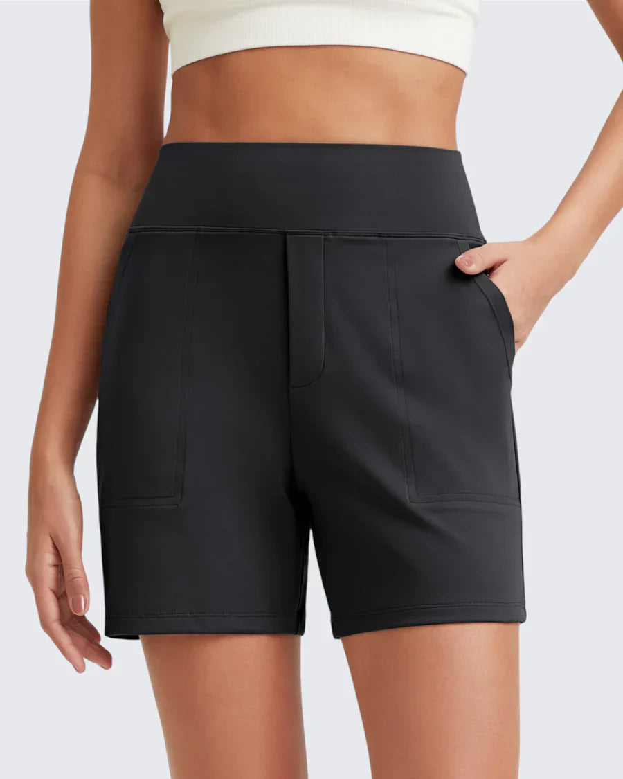 Phaedora - Short femme taille haute avec poches profondes
