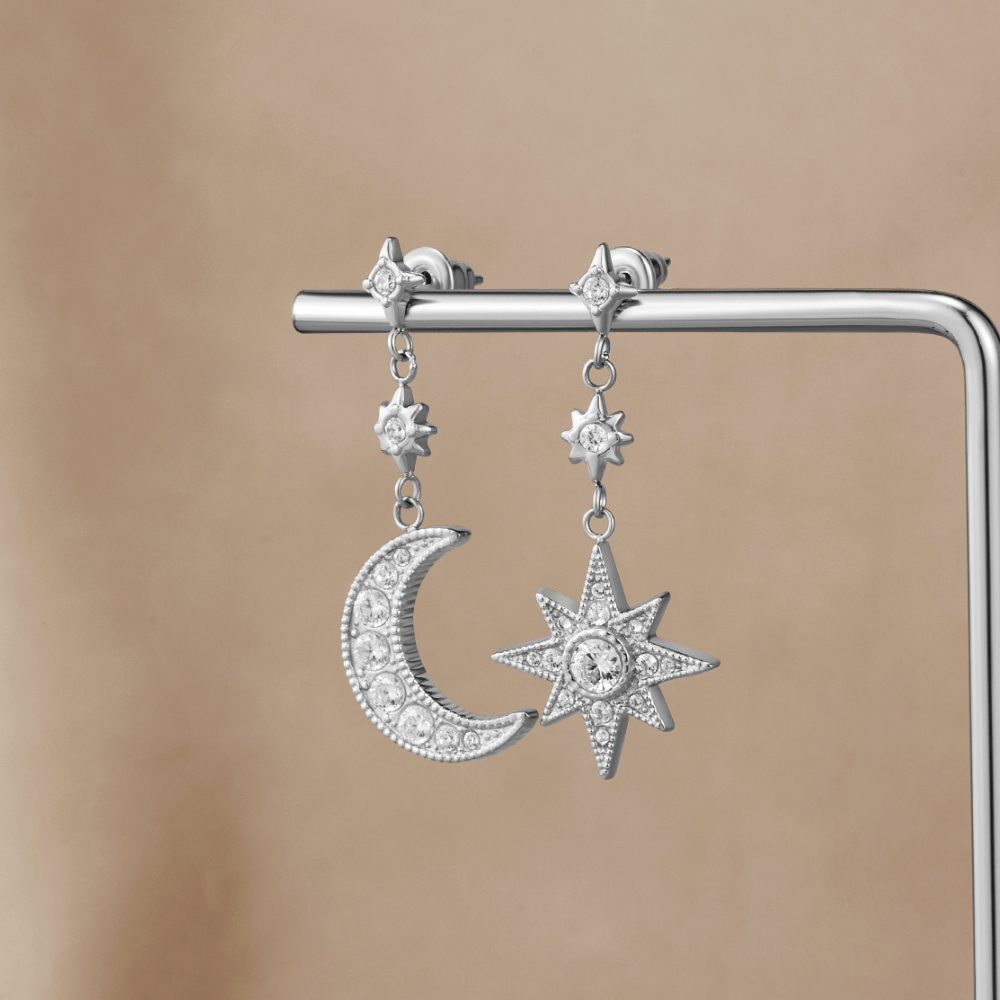Boucles d'oreilles Nuit d'argent
