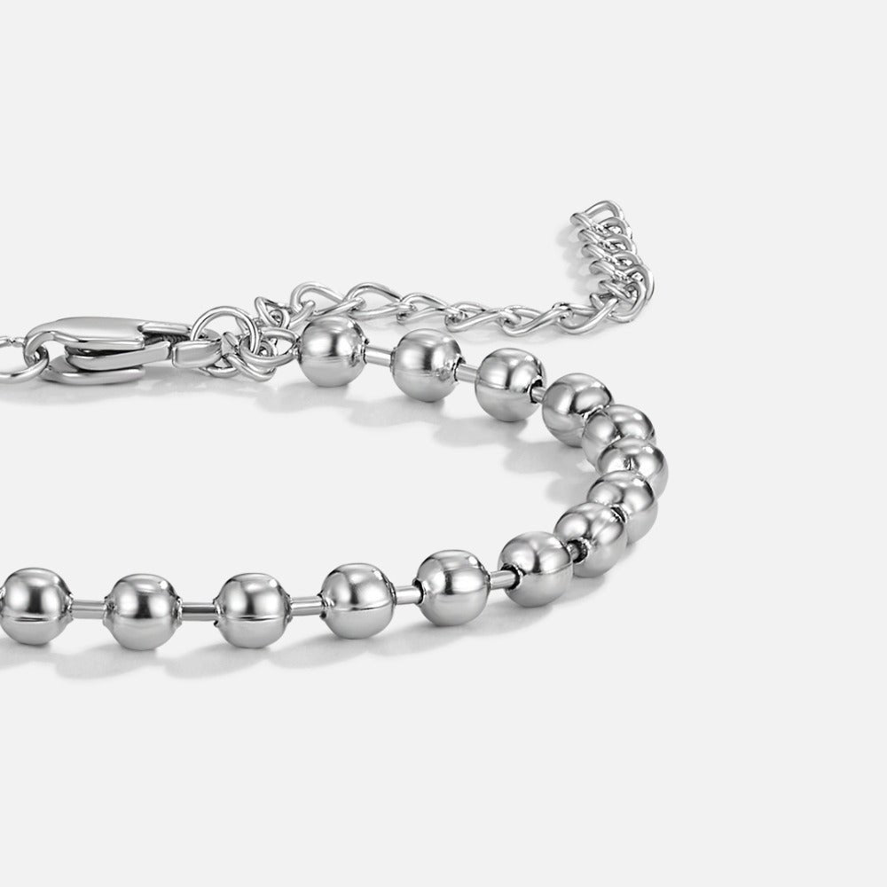 Bracelet de perles Elira argentées