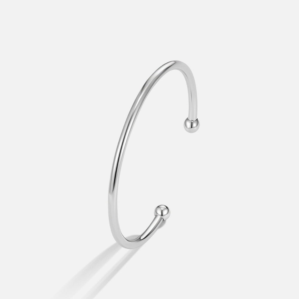 Bracelet jonc Maelle argenté