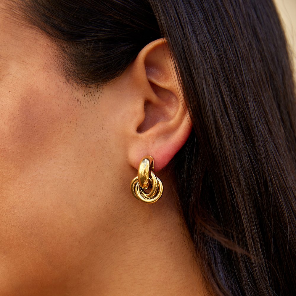 Boucles d'oreilles créoles torsadées Arla