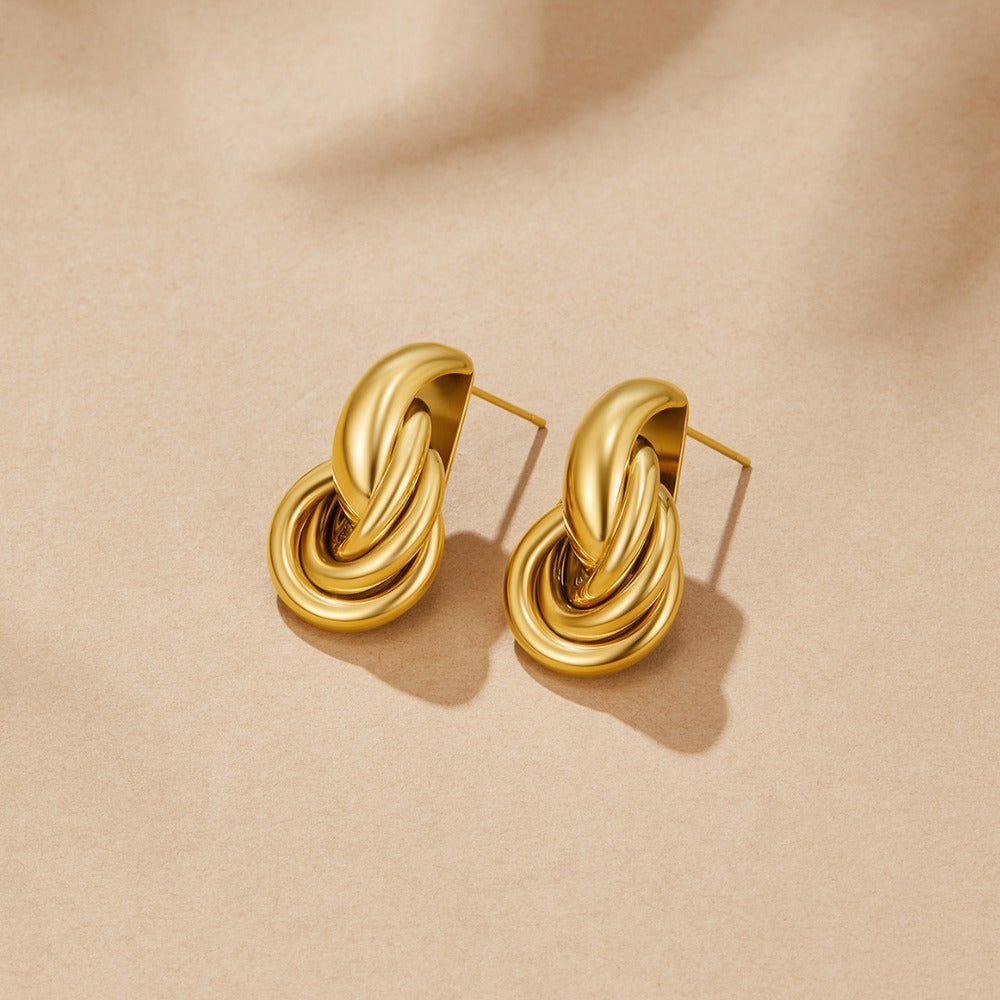 Boucles d'oreilles créoles torsadées Arla